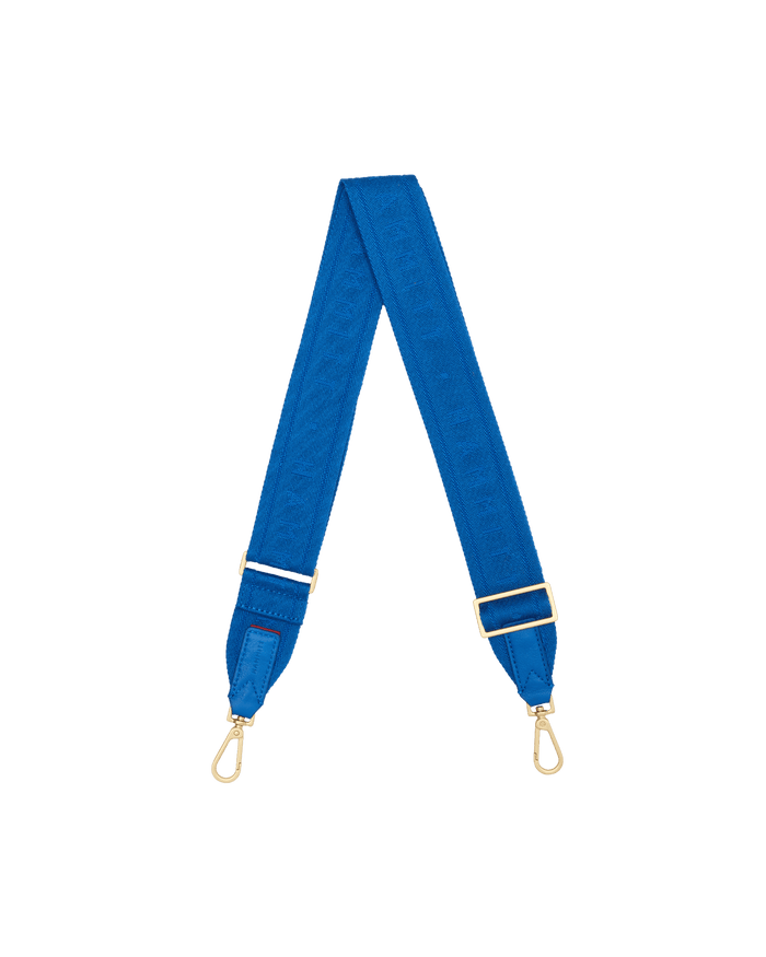 Webbing Crossbody Strap | Royal Blue/Brushed Gold