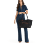 Zoe-Tote-Black-Nylon-G-Red-Zip-Model-View-3