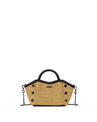 Paul-Mini-Noir-Smooth-Raffia-GM-Front-View