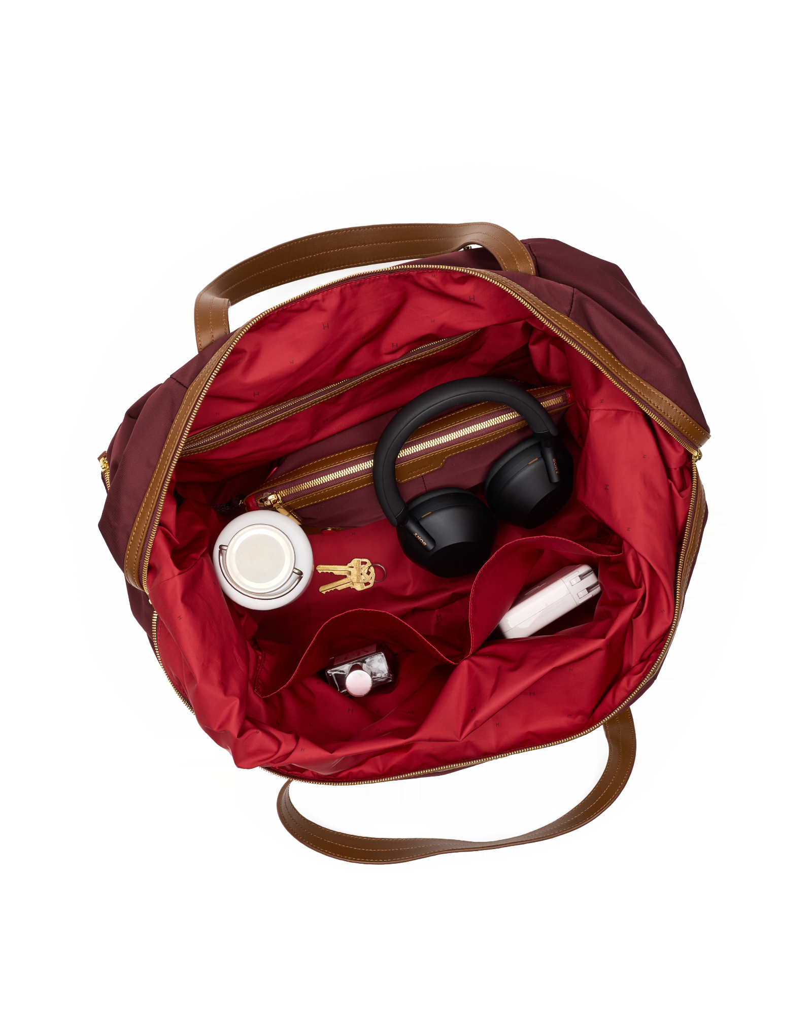 Ivy-Weekender-Wine-Nylon-G-Inside-View