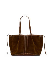 Meryl Carryall | Cinnamon Suede/Antique Gold