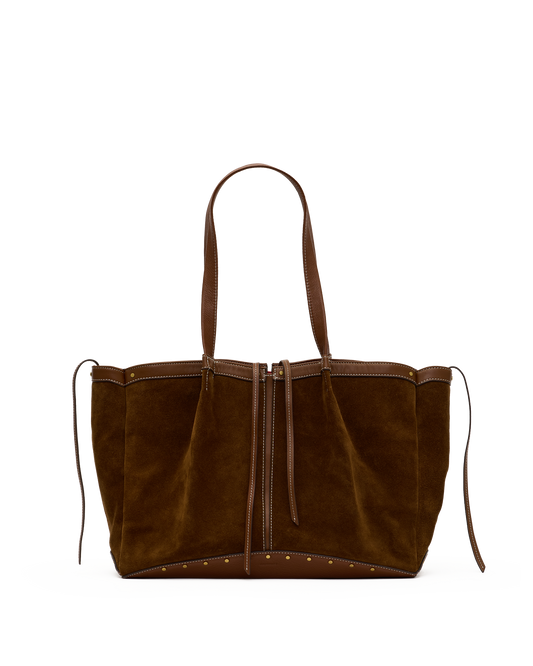 Meryl Carryall | Cinnamon Suede/Antique Gold