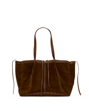 Meryl Carryall | Cinnamon Suede/Antique Gold