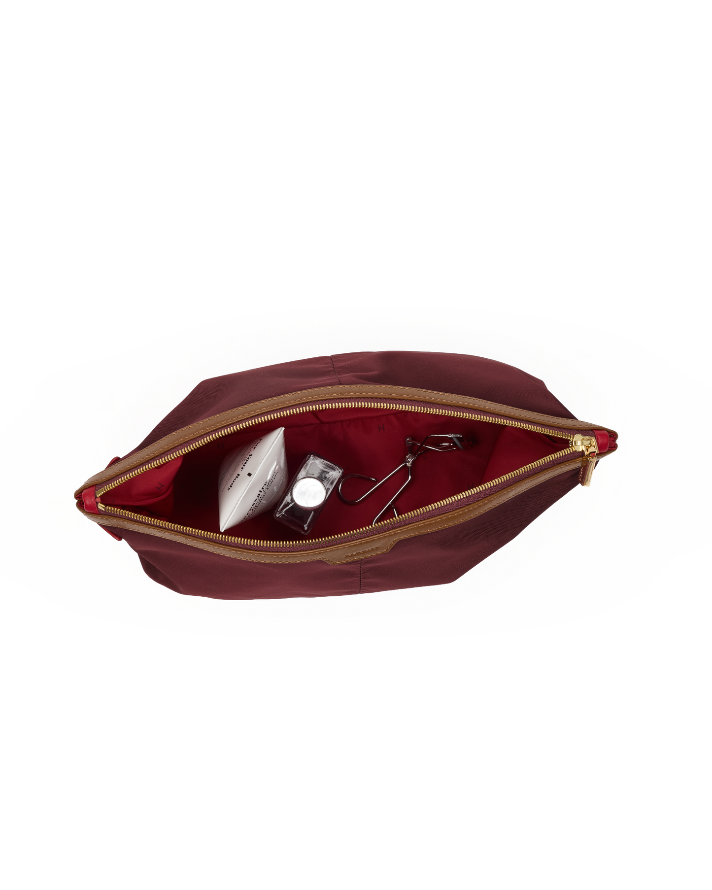 Nicky-Travel-Pouch-Lrg-Wine-Nylon-G-Inside-View
