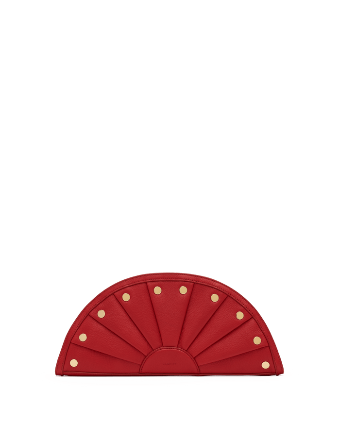 Shelley Clutch | Chili Red/Gold