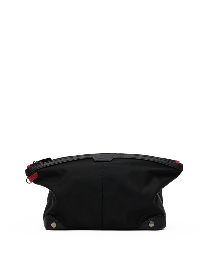 Nicky Travel Pouch | Black Nylon/Gunmetal | Lrg