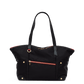 Zoe-Tote-Black-Nylon-G-Red-Zip-Front-View