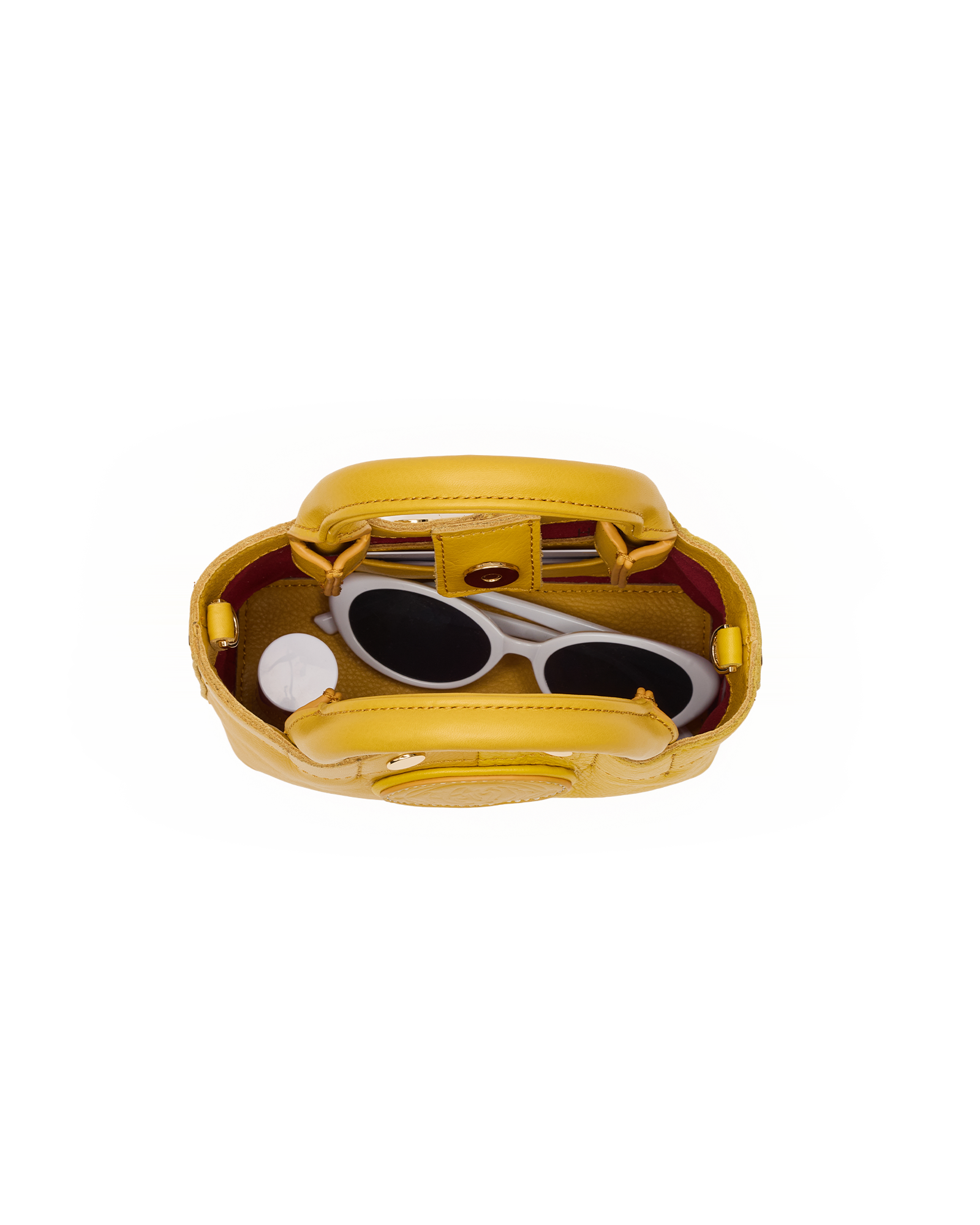 Olympia-Tote-Mini-Double-Yellow-G-Inside-View
