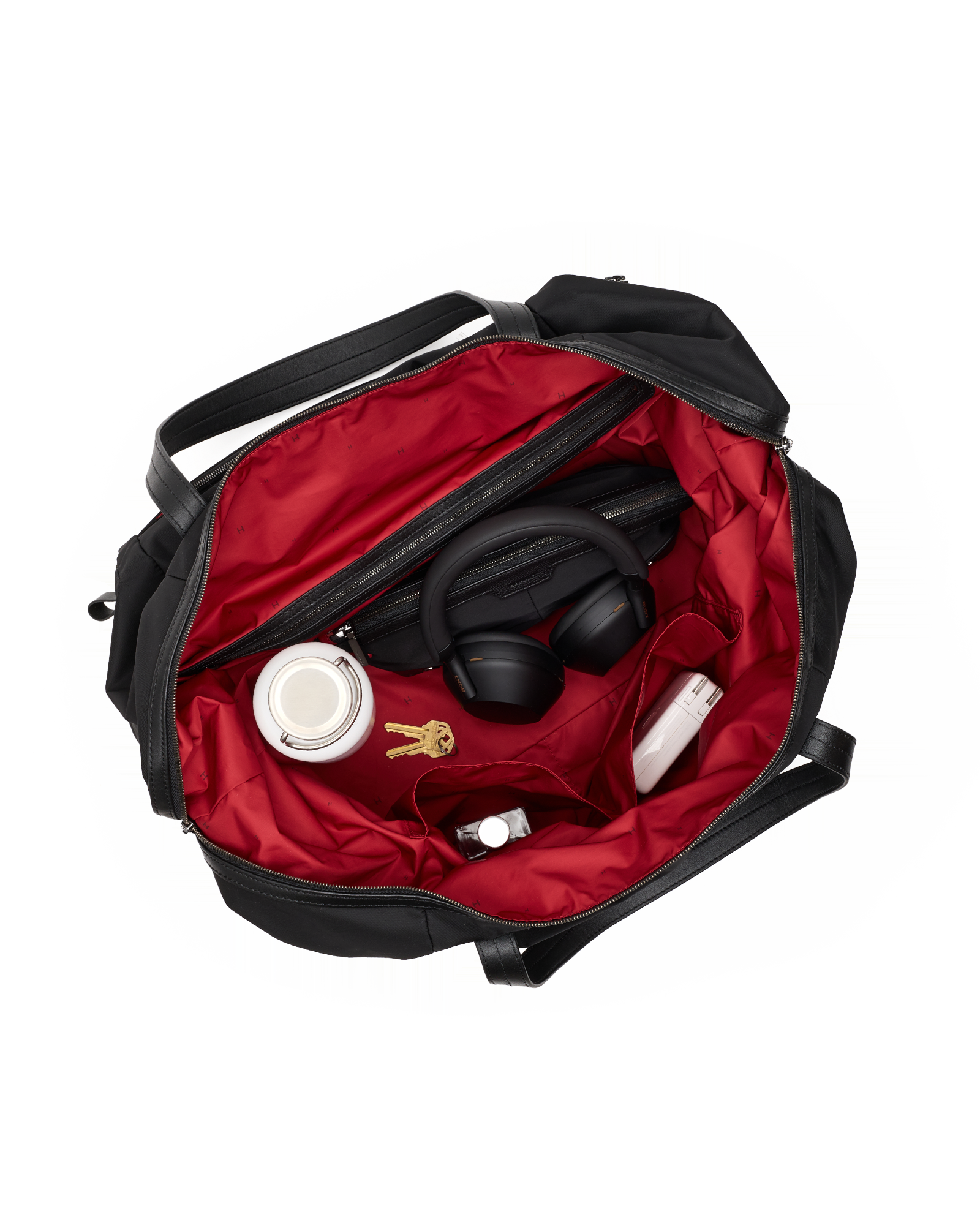 Ivy-Weekender-Black-Nylon-GM-Inside-View