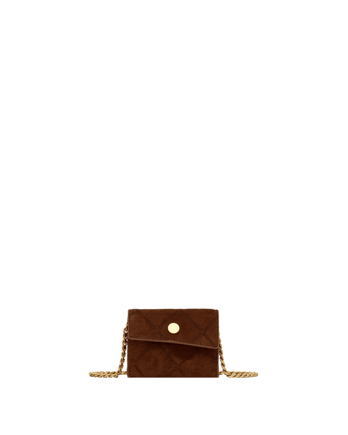 Montana Pendant | Chocolate Diamond Suede/Antique Gold