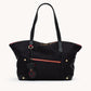 Zoe-Tote-Black-Nylon-G-Red-Zip-Detail-View