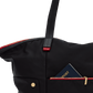 Zoe-Tote-Black-Nylon-G-Red-Zip-Back-View-Detail