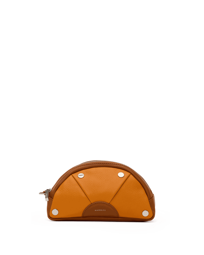 Shelley Pouch | Tailored Tangerine/Silver