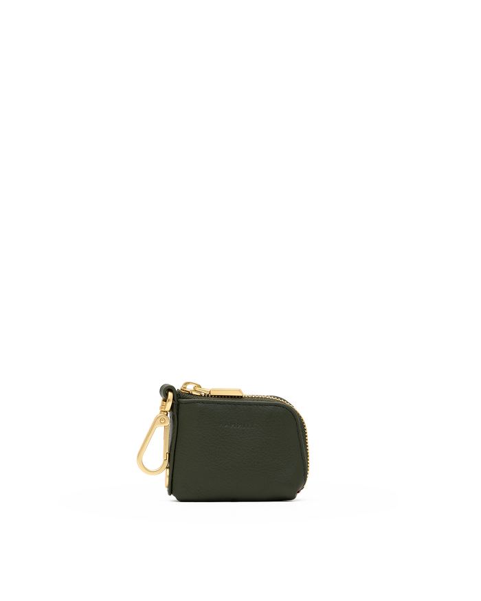 Syd Pouch | Twin Crest Pebble/Brushed Gold