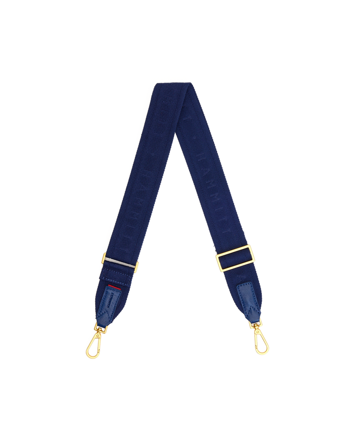 Webbing Crossbody Strap | Riviera Navy/Brushed Gold