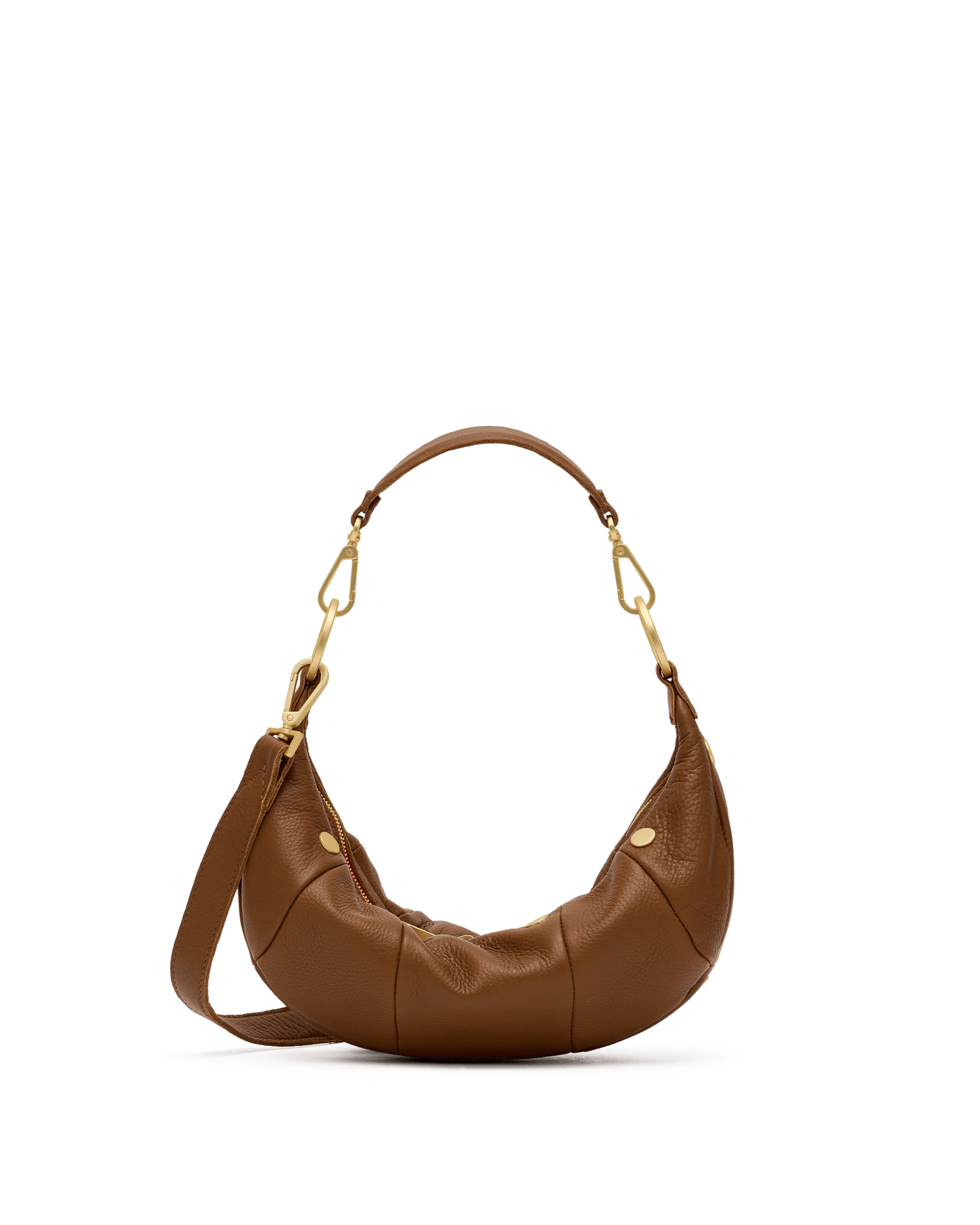 Erica-Sml-Mahogany-Pebble-BG-Red-Zip-Front-View