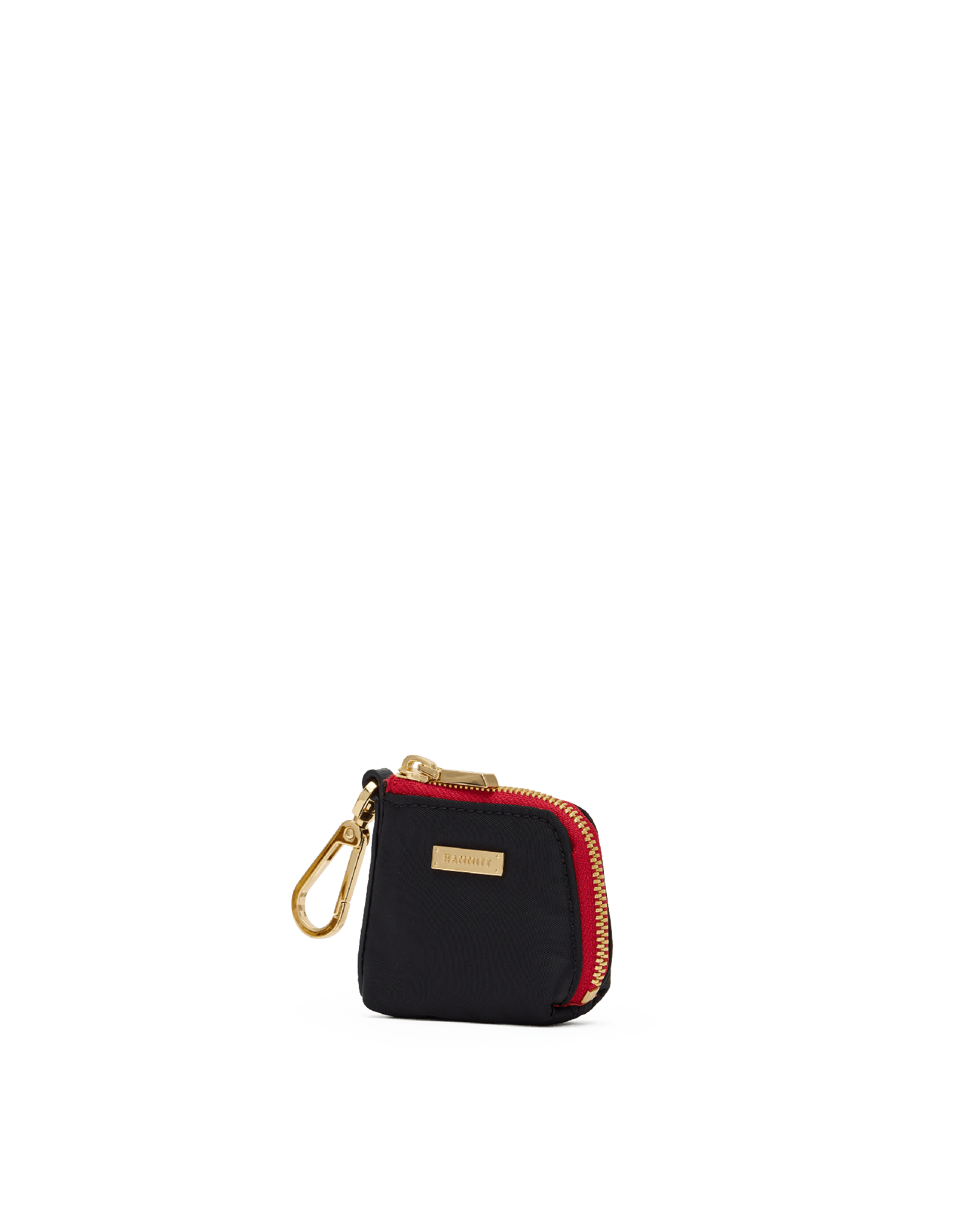 Syd-Pouch-Black-Nylon-G-Red-Zip-Front-View-2
