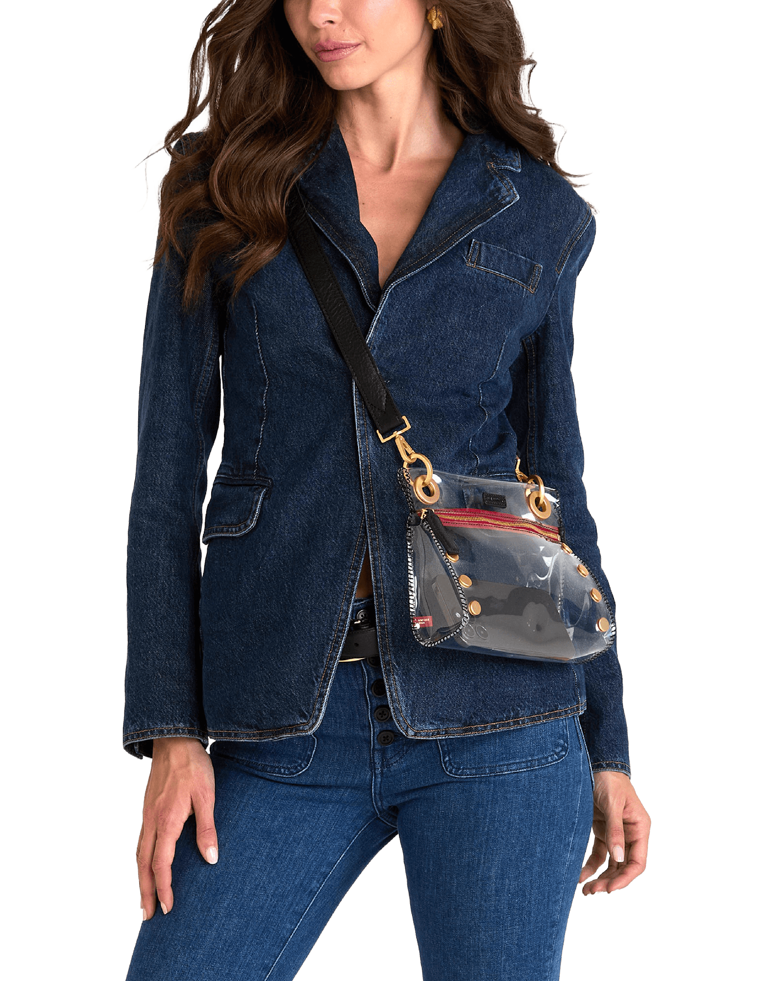 Tony-Sml-Clear-Black-BG-Red-Zip-Model-View-2