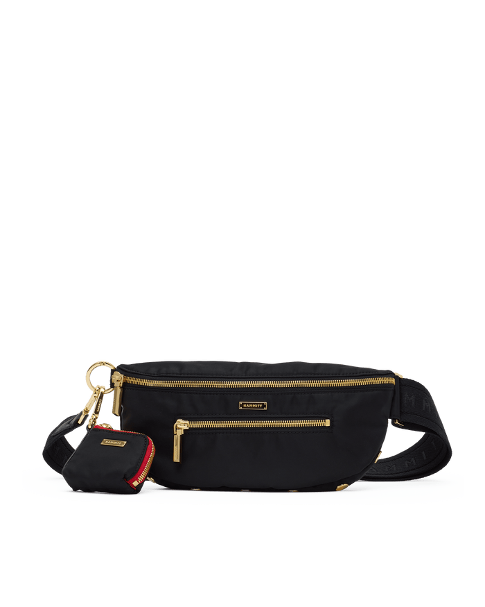 Charles Crossbody | Black Nylon Cargo/Gold | Med