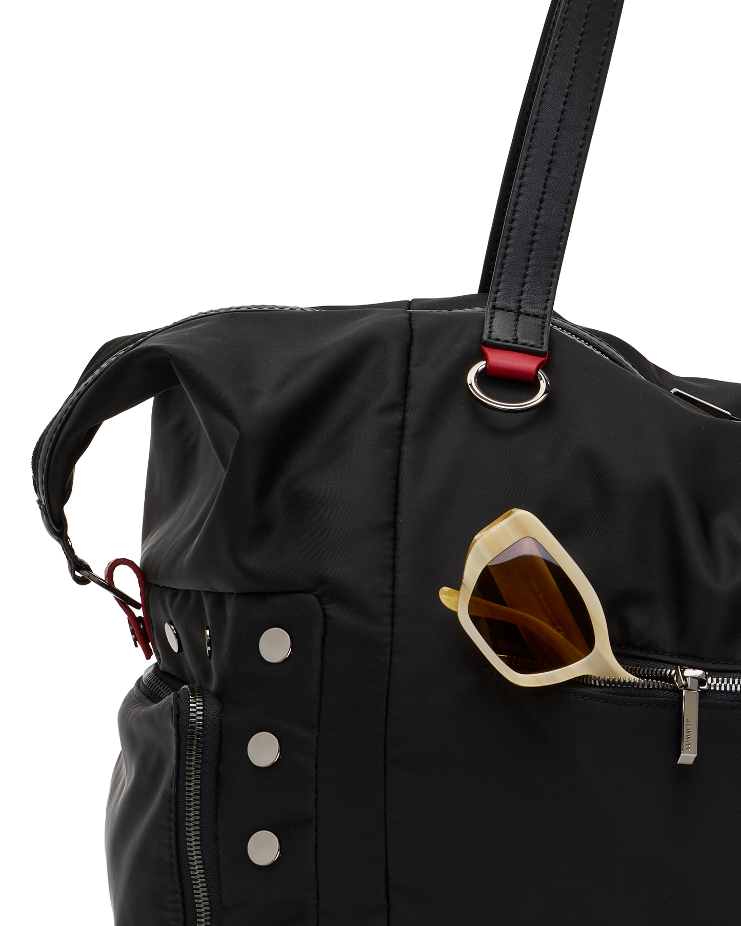 Ivy-Weekender-Black-Nylon-GM-Front-View-Detail