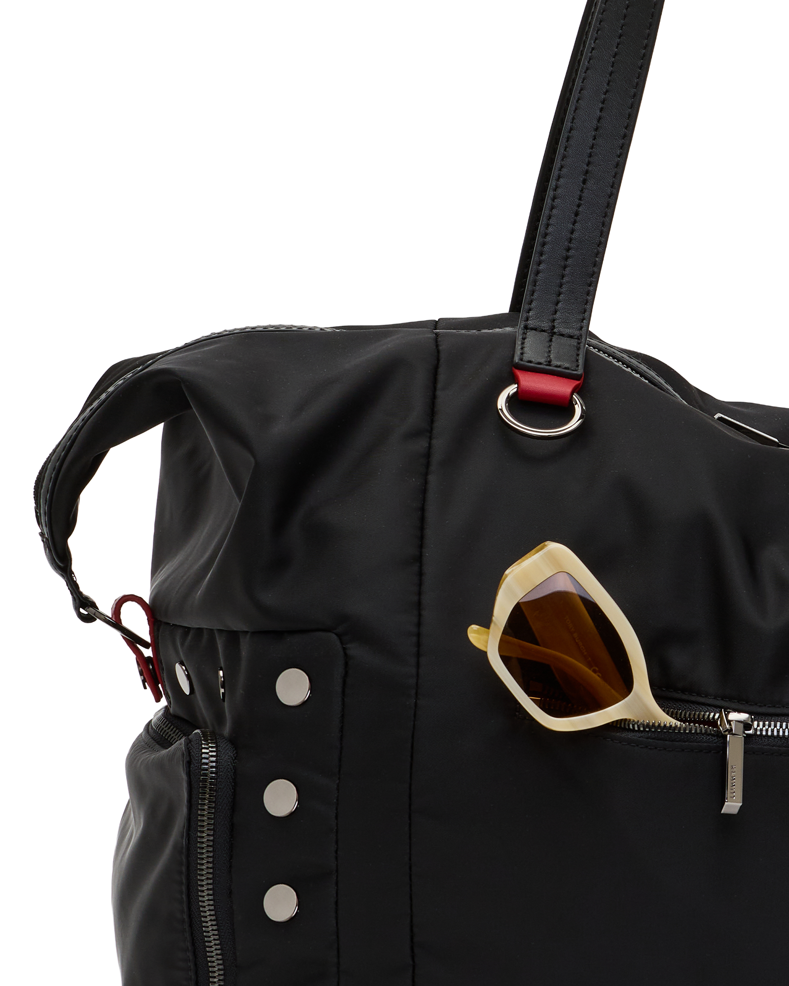 Ivy-Weekender-Black-Nylon-GM-Front-View-Detail