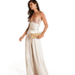 Model height is 5'9.5''