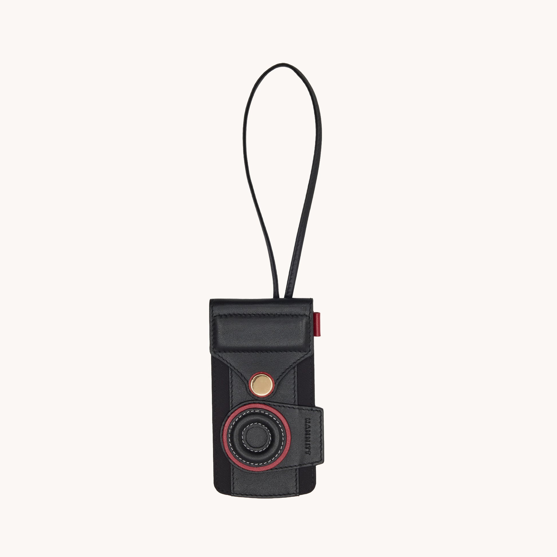 Camera-Luggage-Tag-Black-Nylon-G-Front-View
