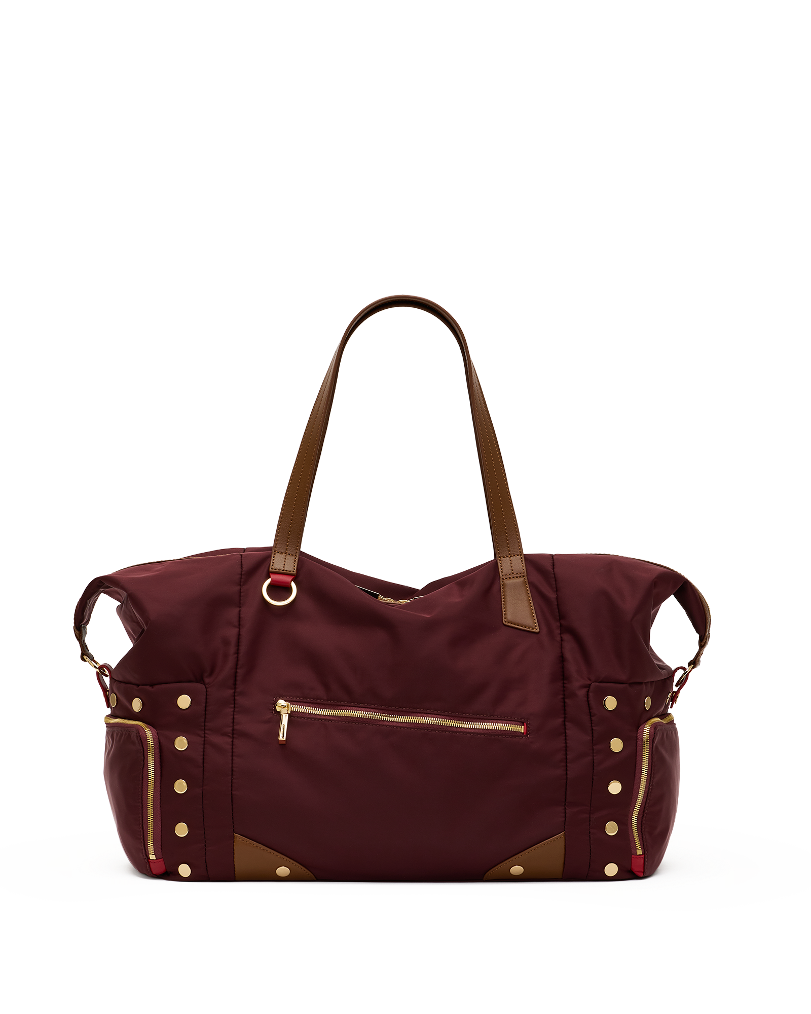 Ivy-Weekender-Wine-Nylon-G-Front-View