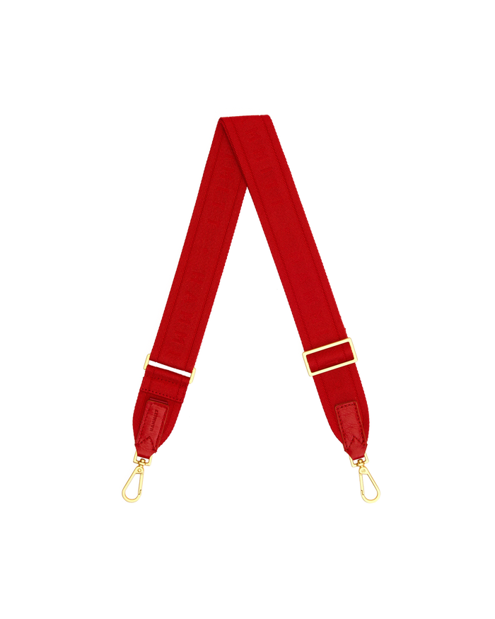 Webbing Crossbody Strap | Harissa Red/Brushed Gold