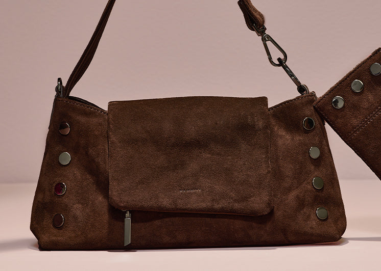 VIP Satchel and 110 north in Espresso Suede.