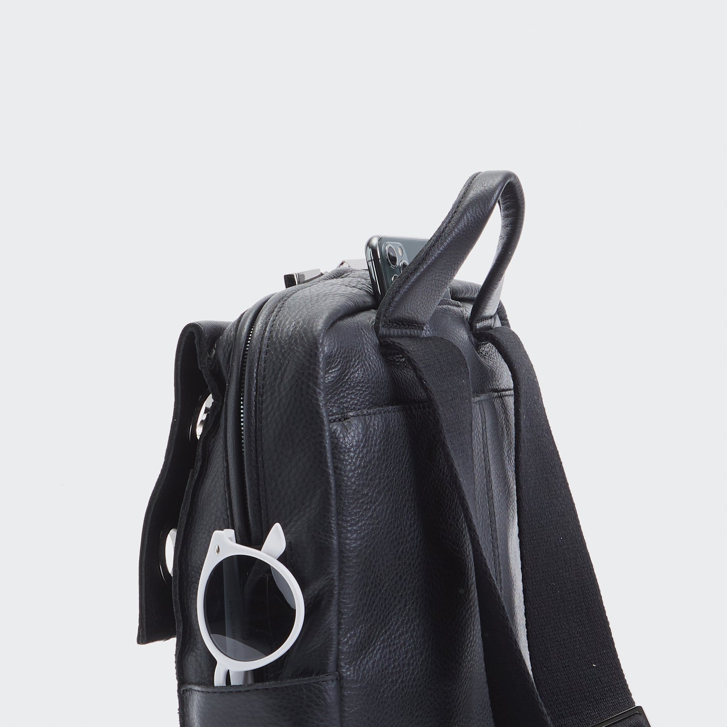 Hammitt Montana Large Backpack Black Pebbled Leather