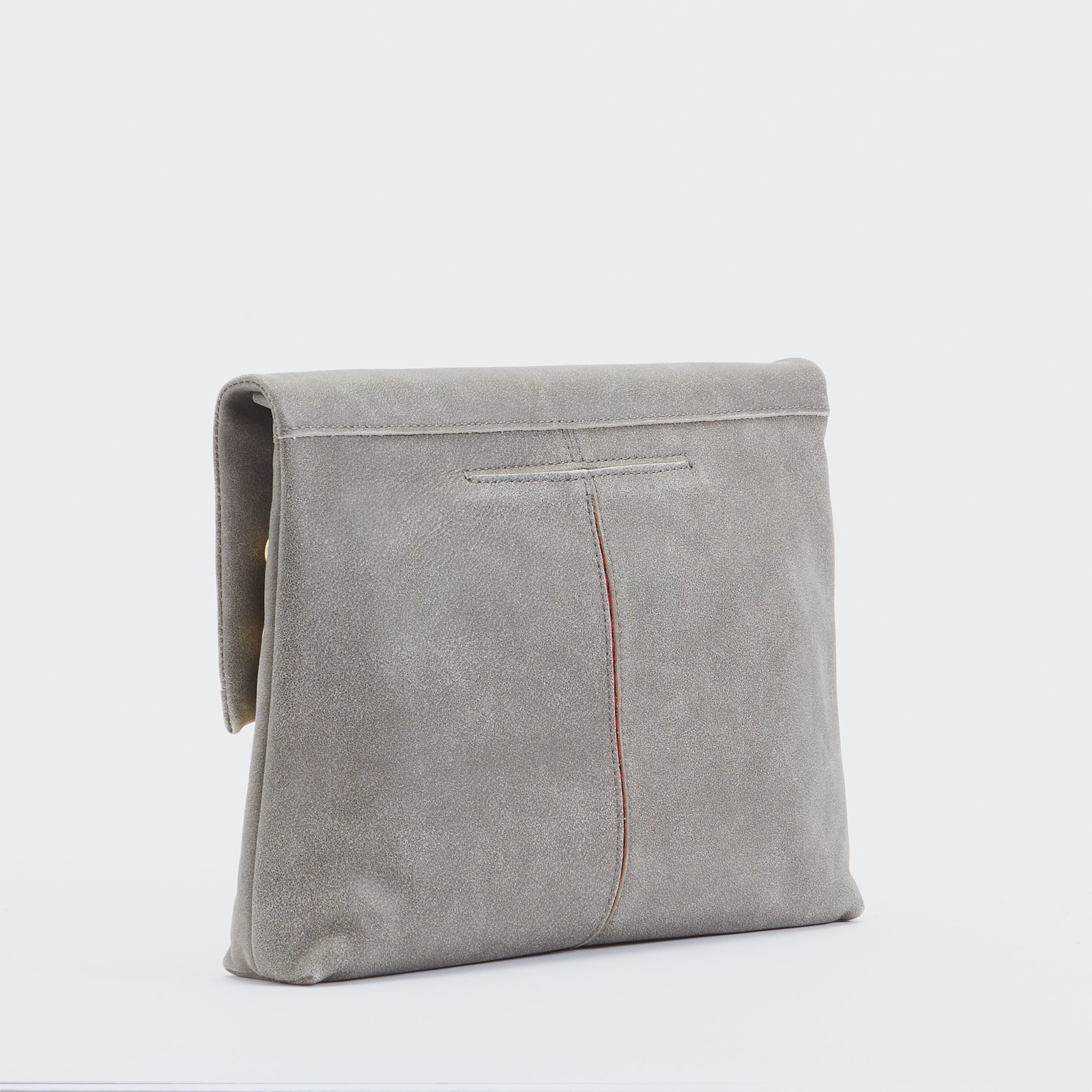 Dominica Pale Grey Suede Clutch Bag | Handbags | L.K.Bennett