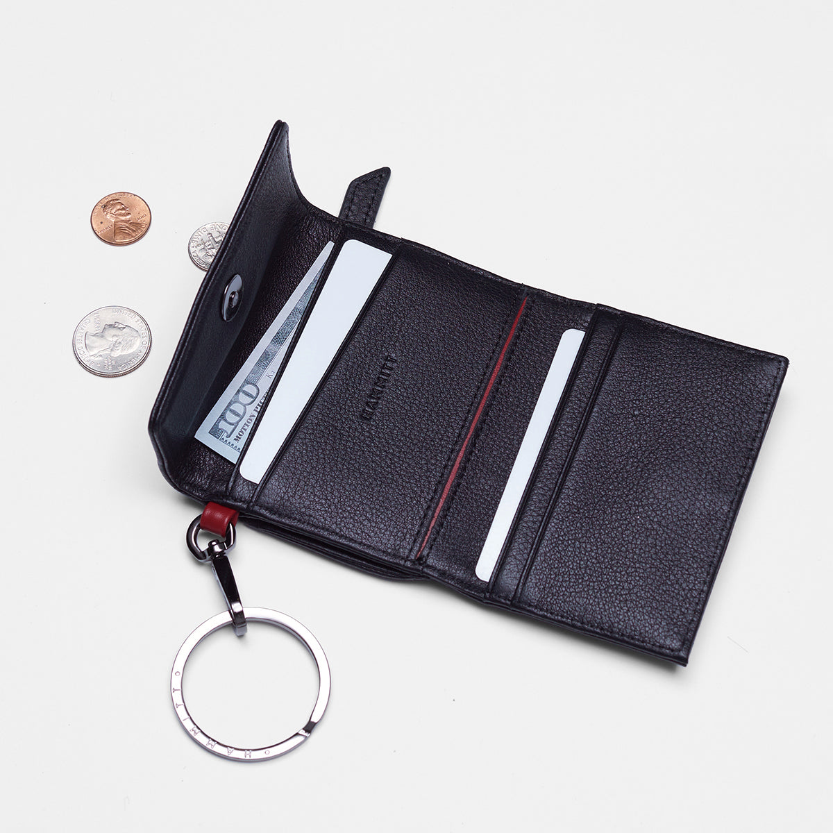 Royce-Key-Wallet-Black-Inside-View