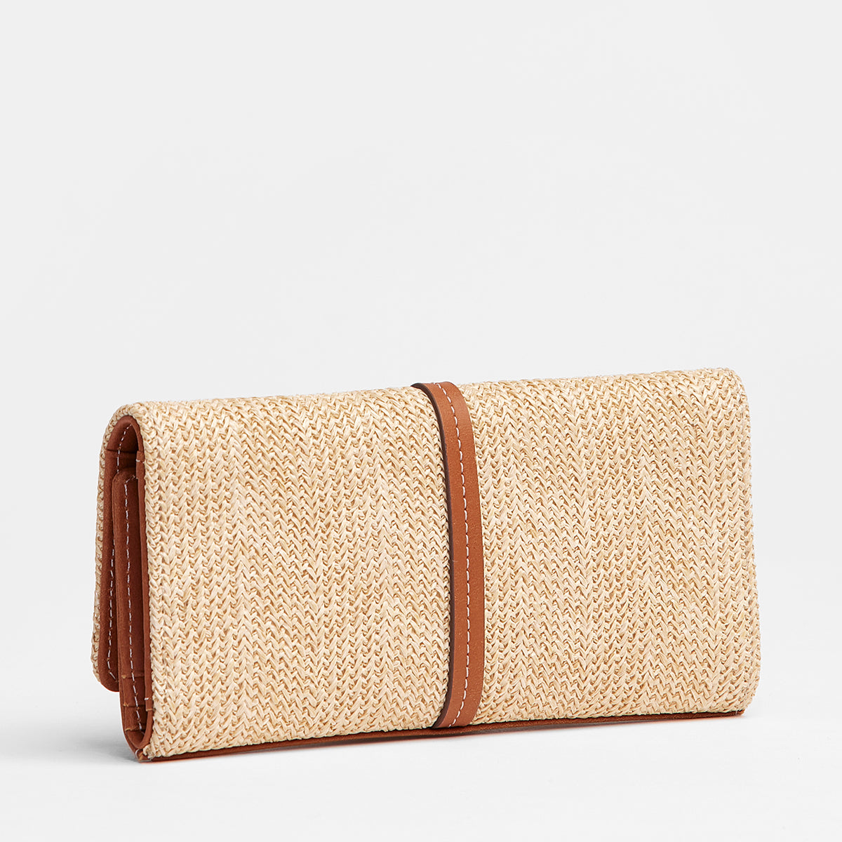 Benjamin-Wallet-Slim-Saddle-Raffia-Back-View