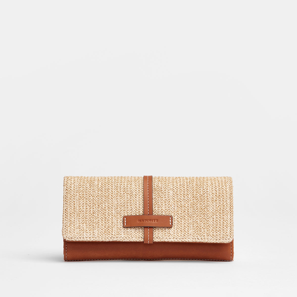 Benjamin-Wallet-Slim-Saddle-Raffia-Front-View