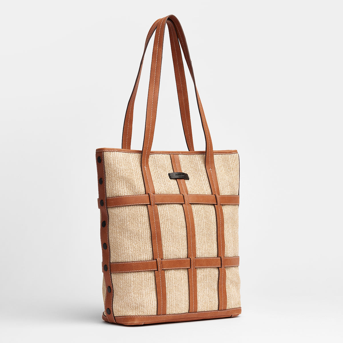 Addie-Tote-Saddle-Raffia-Front-View