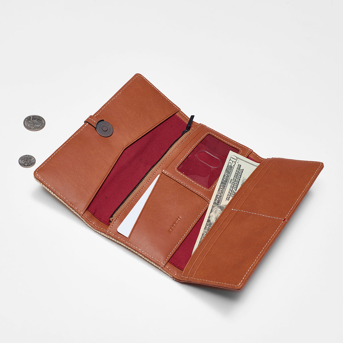 Benjamin-Wallet-Slim-Saddle-Raffia-Inside-View