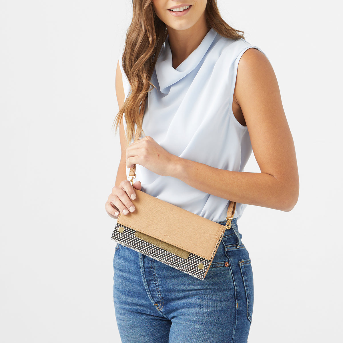 AJ-Crossbody-Clutch-California-Sunday-Model-View