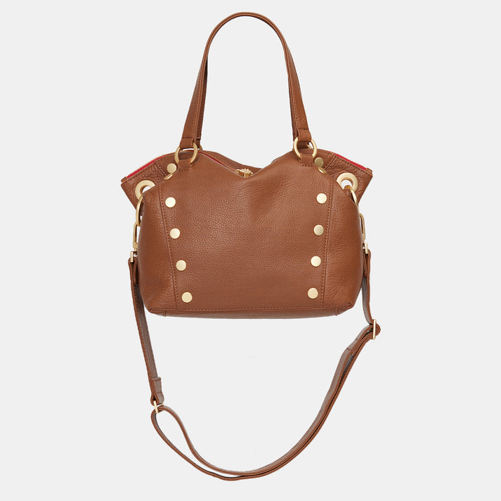 Daniel Mahogany Pebble Women's Medium Leather Satchel Bag Hammitt