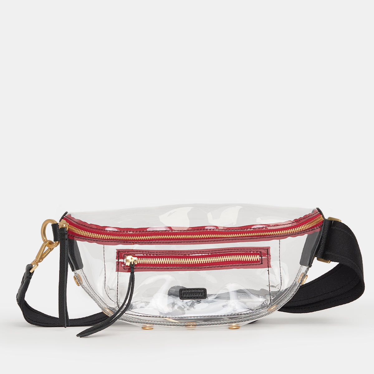Charles-Crossbody-Clear-Black-BG-Red-Zip-Front-View