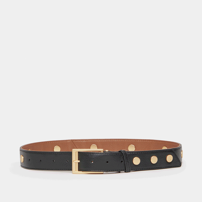 Charlie Rev Riveted | Black/Mahogany Pebble/Brushed Gold | Lrg